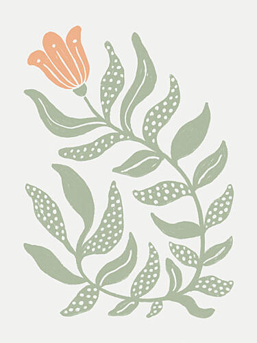 Orange Blossom Branch Art Print