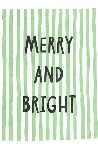 Merry and Bright Stripes Art Print