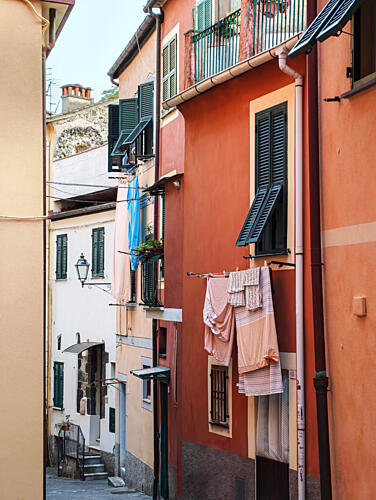Colorful Village Laundry Art Print