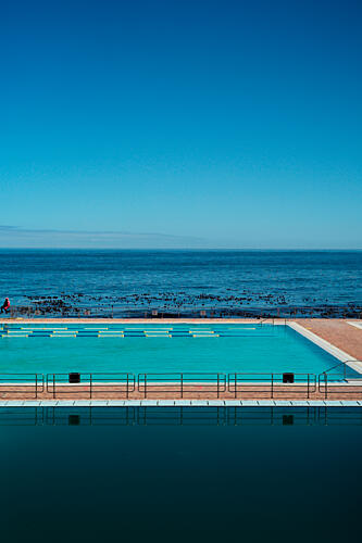 Blue Pools Ocean Horizon Art Print