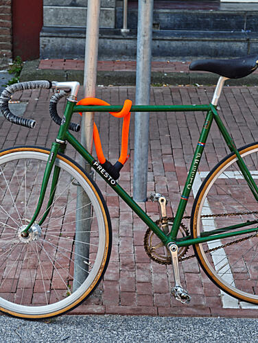 Classic Green Bike Art Print