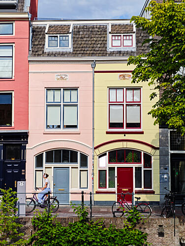 Colorful Dutch Canal Houses Art Print