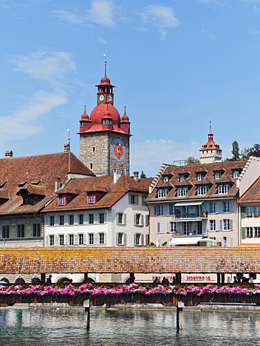 Chapel Bridge Lucerne View Art Print