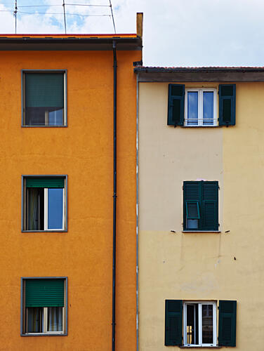 Colorful Building Facades Art Print