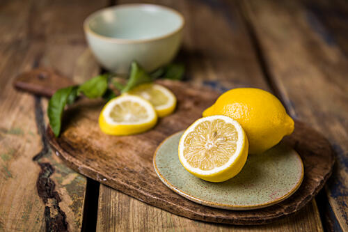 Fresh Sliced Lemons Art Print