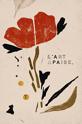 Art Soothes Poppy Art Print
