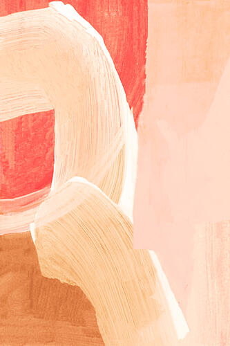 Soft Coral Brushstrokes Art Print by Cartissi