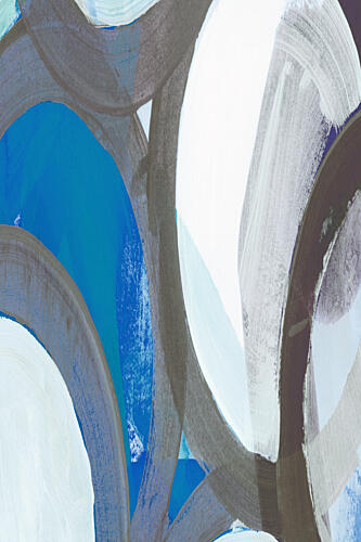 Serene Blue Abstract Flow Art Print by Cartissi