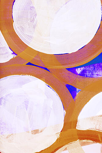 Vibrant Geometric Rings Art Print by Cartissi