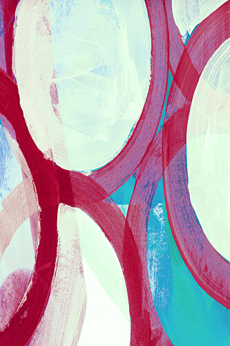 Vibrant Abstract Ovals Art Print by Cartissi
