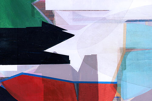 Modern Geometric Composition Art Print by Cartissi