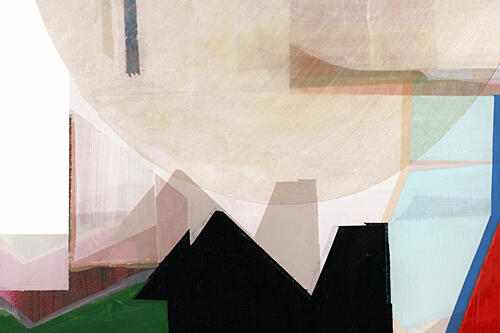 Serene Geometric Abstract Art Print by Cartissi