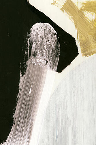 Abstract Black Gold Strokes Art Print by Cartissi