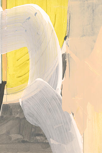 Yellow Abstract Flow Art Print by Cartissi
