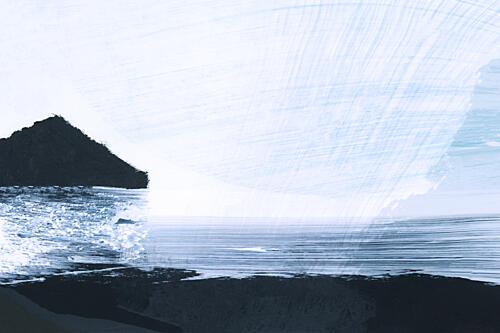 Dark Coastal Serenity Art Print