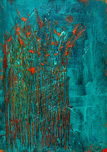 Dynamic Teal Orange Art Print