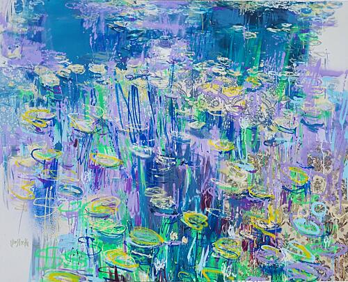 Vibrant Abstract Lilies Art Print