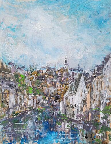 Historic European Cityscape Art Print