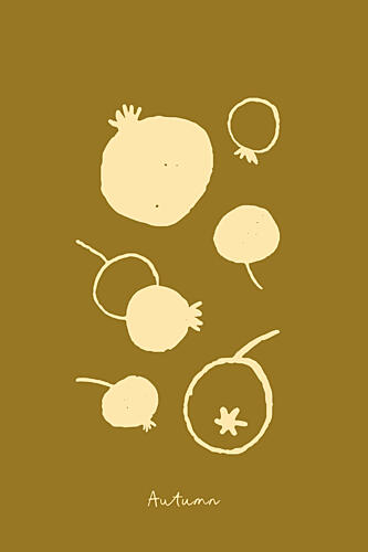 Minimal Autumn Harvest Art Print