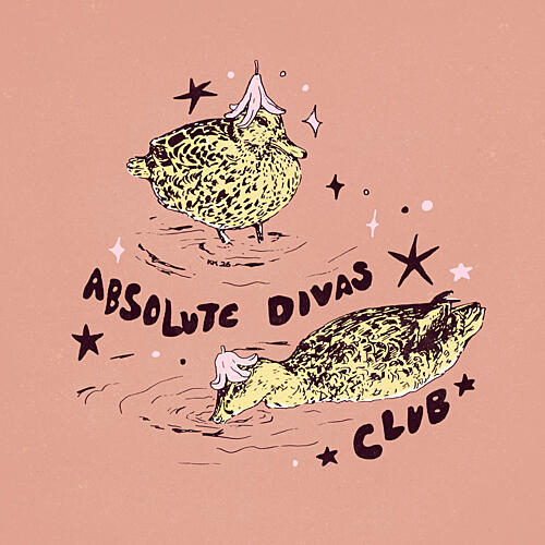 Whimsical Duck Divas Art Print