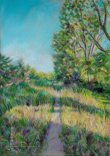 Serene Meadow Path Art Print