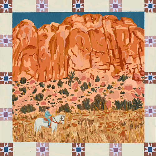 Western Desert Rider Art Print