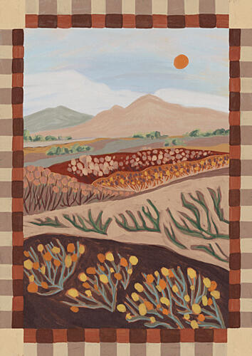 Rustic Desert Landscape Art Print by Sophia Holgate
