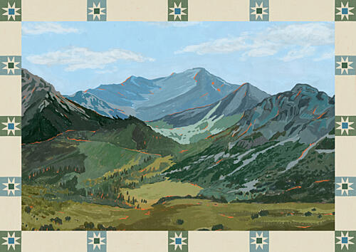 Scenic Alpine Valley Art Print by Sophia Holgate