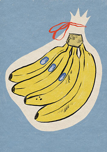 A Bunch of Bananas Art Print by Sophia Holgate