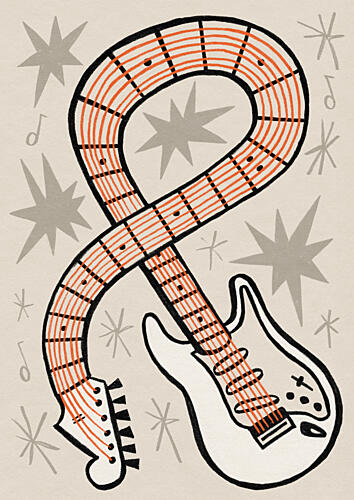 Rock and Roll Ampersand Art Print by Sophia Holgate