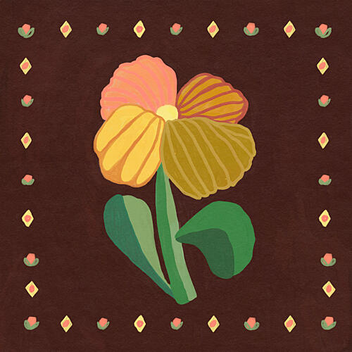 Folk Art Flower Bloom Art Print by Sophia Holgate