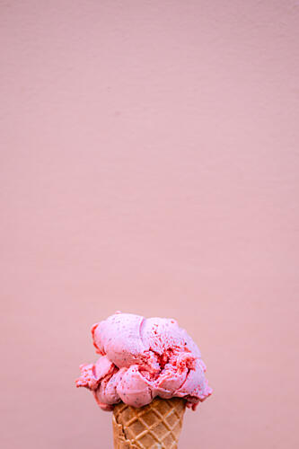 Pink Ice Cream Cone Art Print by HelloHappylife