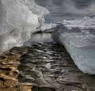 Facing the frozen North Atlantic ... Art Print
