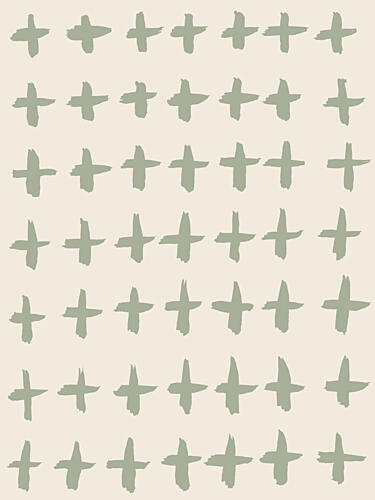 Sage Green Plus Pattern Art Print