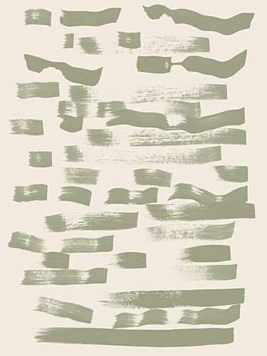 Sage Green Brush Strokes Art Print