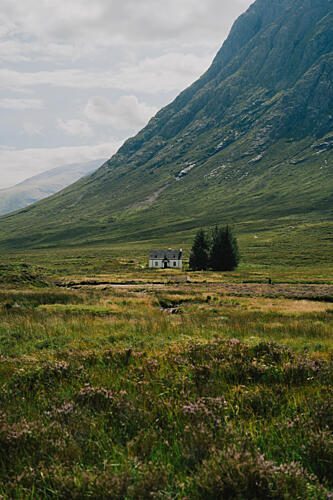Remote Mountain Valley House Art Print
