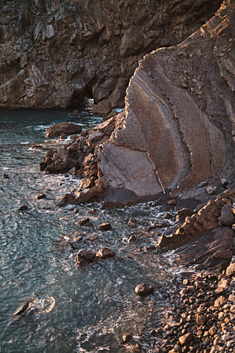 Serene Rocky Coastline Art Print