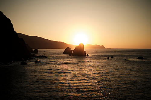 Golden Ocean Sunset Art Print