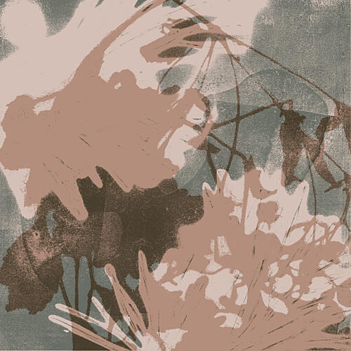 Muted Botanical Abstract Art Print