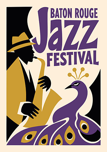 Jazz Festival Saxophone Player Art Print