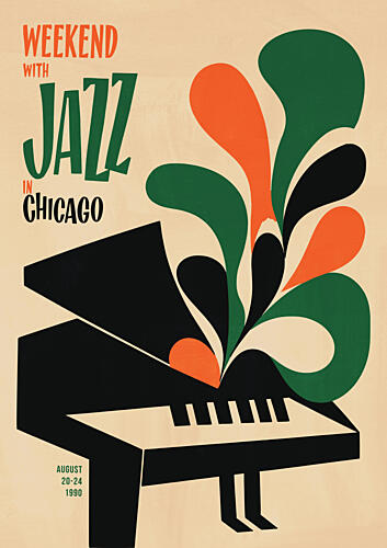 Jazz Weekend Chicago Art Print