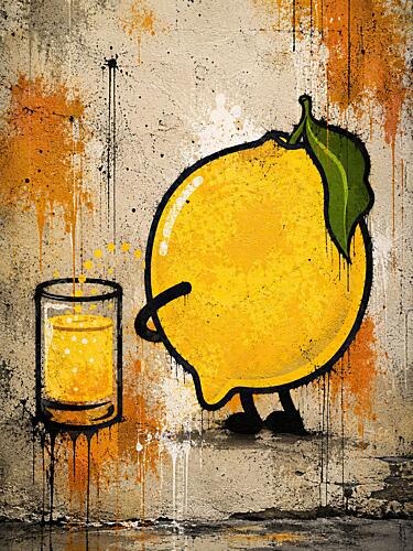 Lemon Juice Street Art Art Print by Mark Andre Matthews