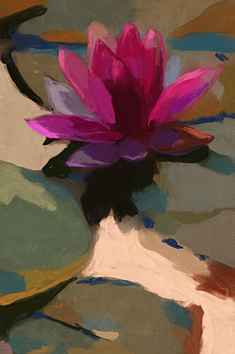 Vibrant Pink Water Lily Art Print