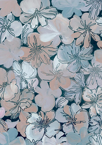 Soft Pastel Blooms Art Print
