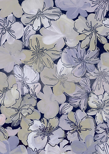 Soft Floral Pattern Art Print