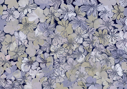 Soft Floral Pattern Art Print