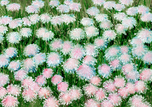 Soft Floral Meadow Art Print