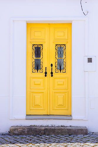 Bright Yellow Door Art Print by HelloHappylife