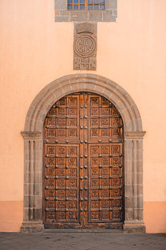 Ornate Wooden Archway Door Art Print by HelloHappylife