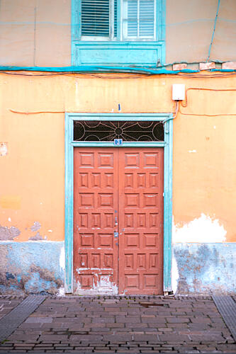 Old Orange Door Art Print by HelloHappylife